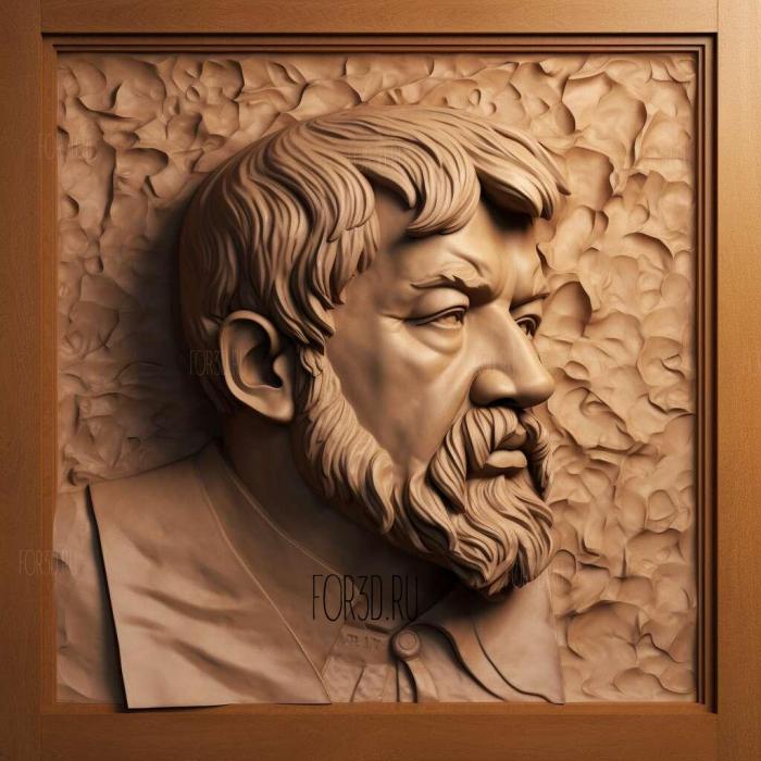 Claude Debussy 4 stl model for CNC